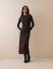 Brown Animal Print Jersey Laurella Midi Dress