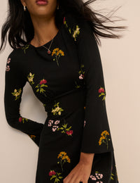 Black Floral Tate Mini Dress
