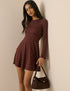Brown Polka Dot Jersey Tate Mini Dress