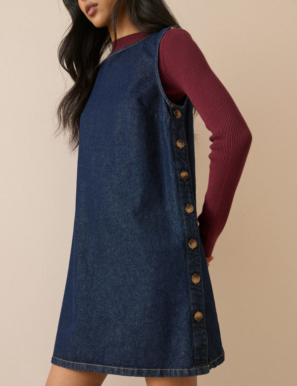 Dark Blue Denim Izzie Denim Shift Dress