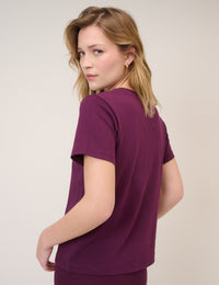 Burgundy Nobody's Club Graphic T-Shirt