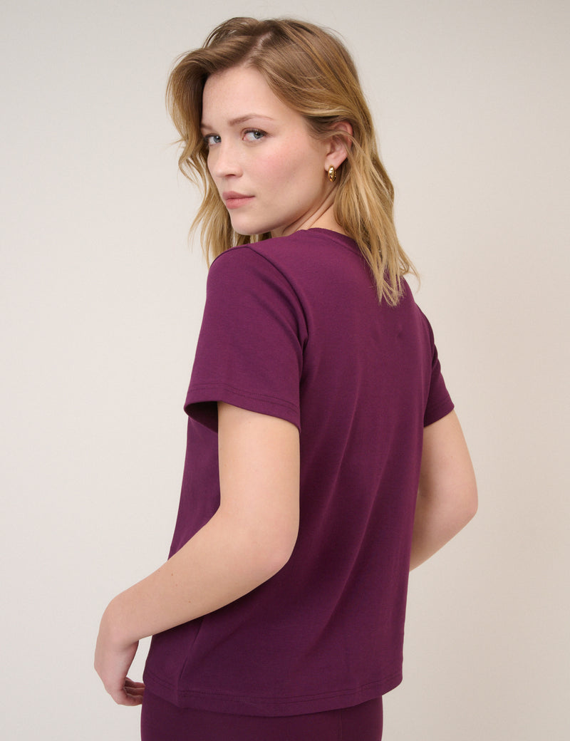 Burgundy Nobody's Club Graphic T-Shirt