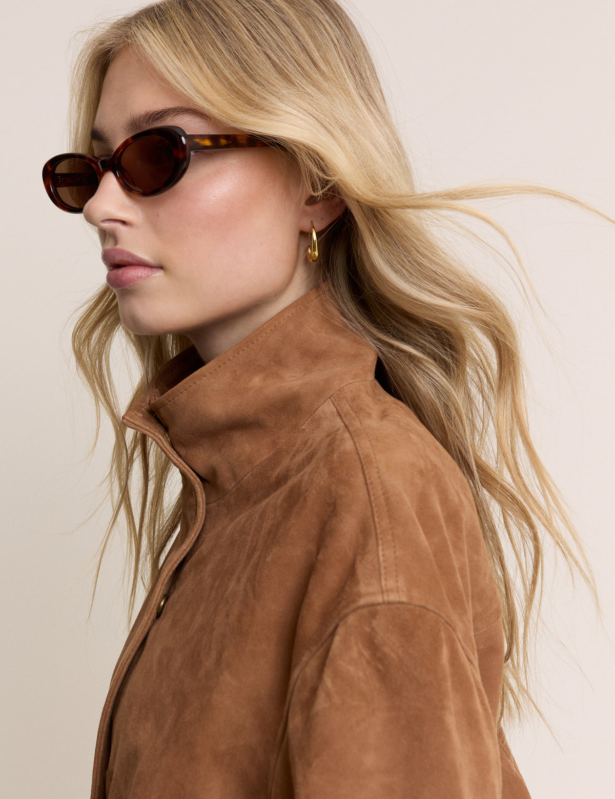 Brown Tortoiseshell Oval Halo Sunglasses