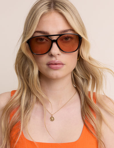 Black Oversized Aviator Sunglasses