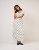 White Polka Dot Tyla Midi Dress