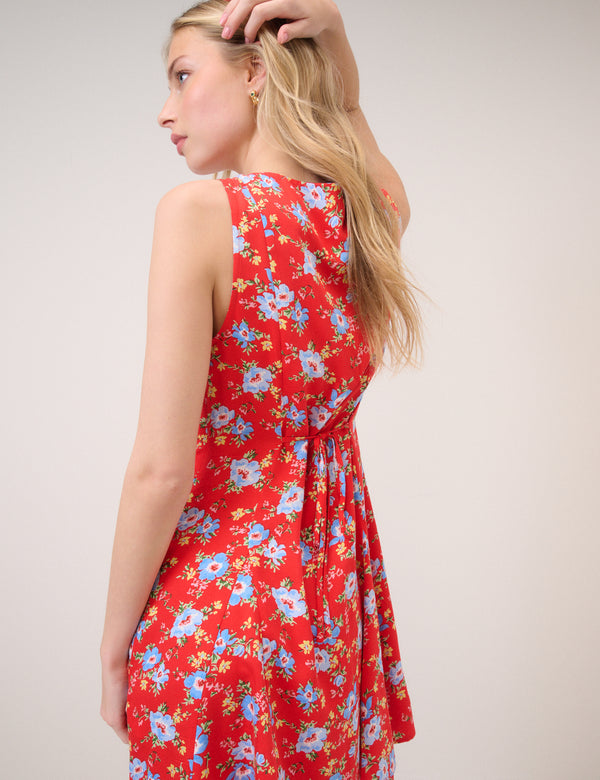 Red Floral Georgie Mini Dress
