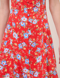 Red Floral Georgie Mini Dress