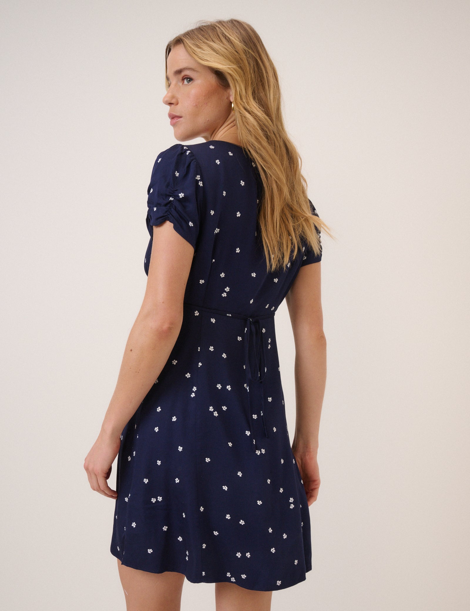 Navy Floral Dina Mini Dress