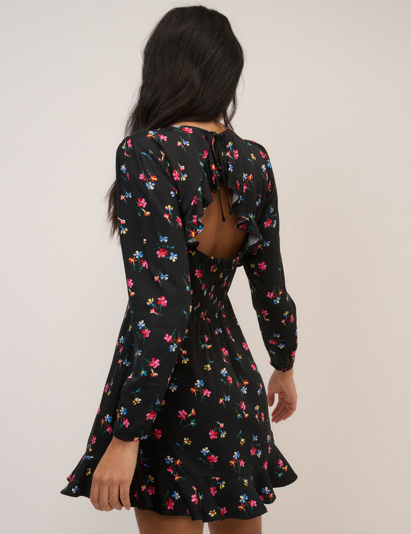 Black Floral Dylan Mini Dress