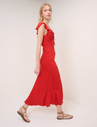 Red Cleo Midi Dress