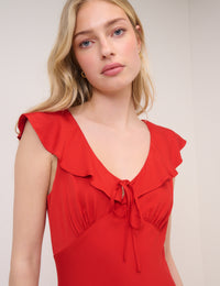 Red Cleo Midi Dress