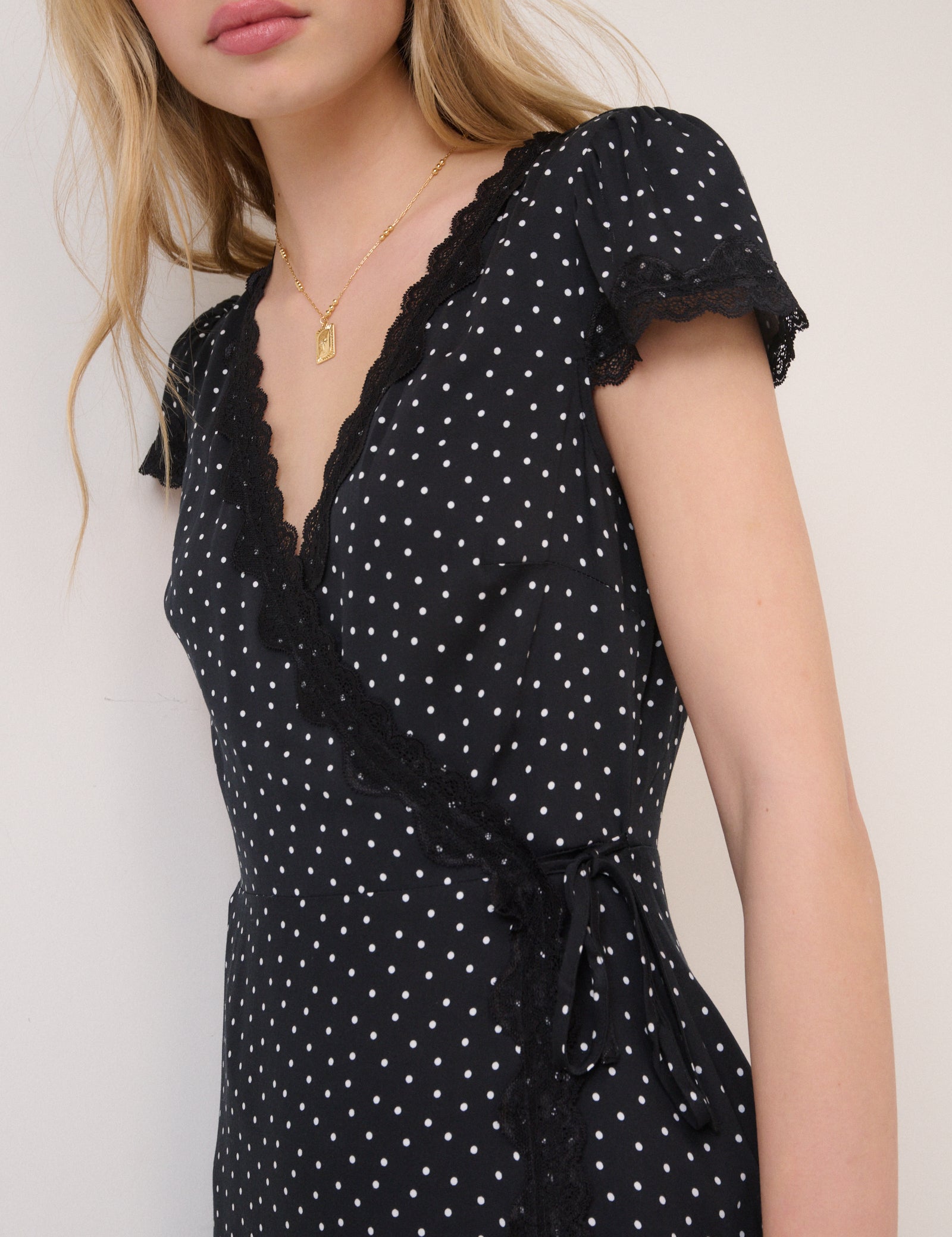 Black Polka Dot Ginny Mini Dress
