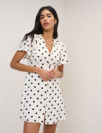 White Polka Dot Andie Mini Dress