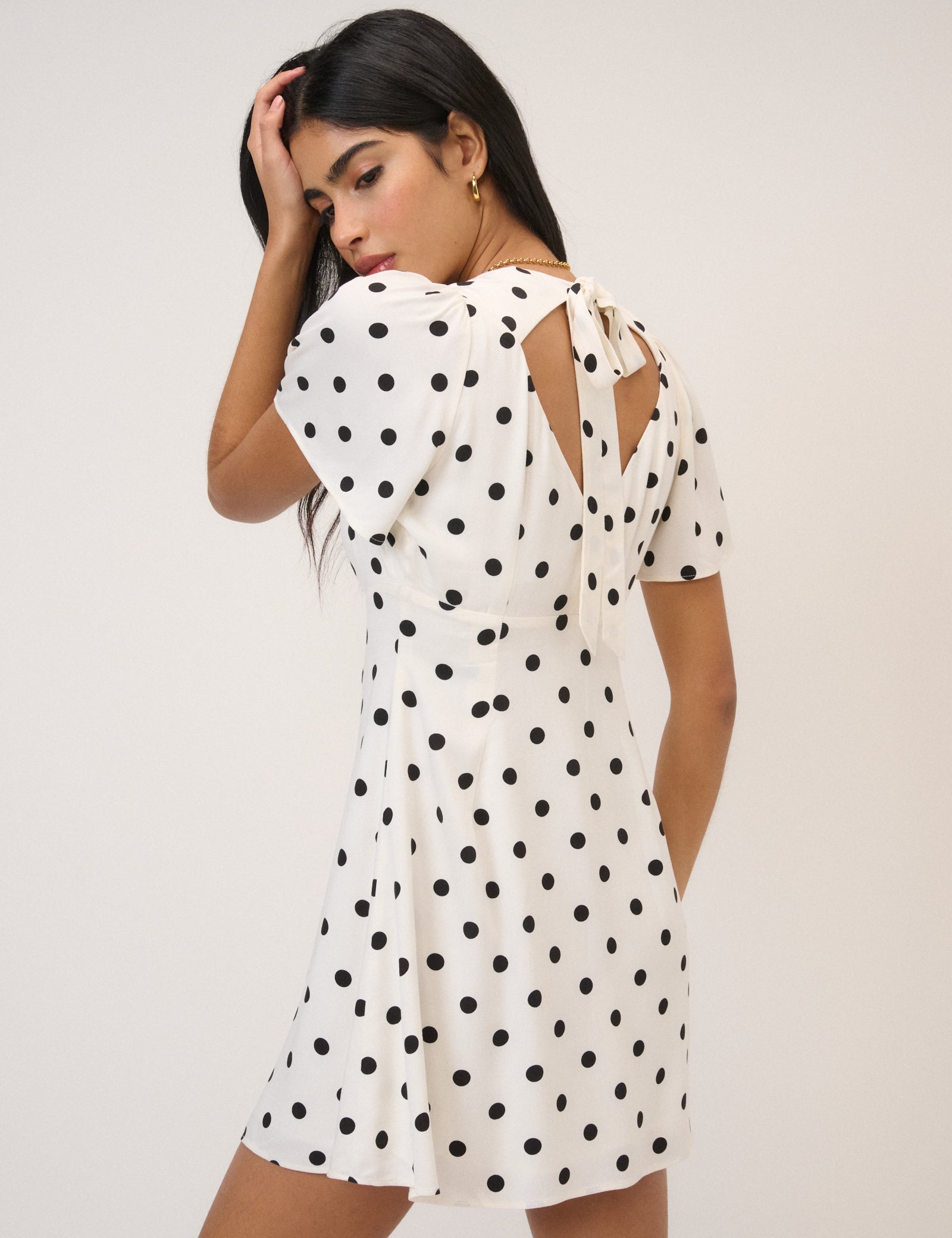 White Polka Dot Andie Mini Dress