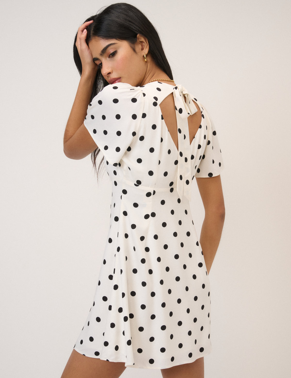 White Polka Dot Andie Mini Dress