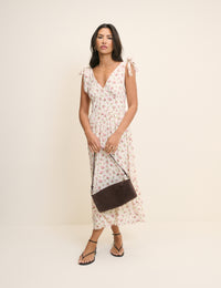 White Floral Coen Midi Dress