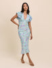 Blue Floral Layla Midi Dress