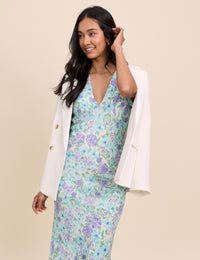 Blue Floral Layla Midi Dress