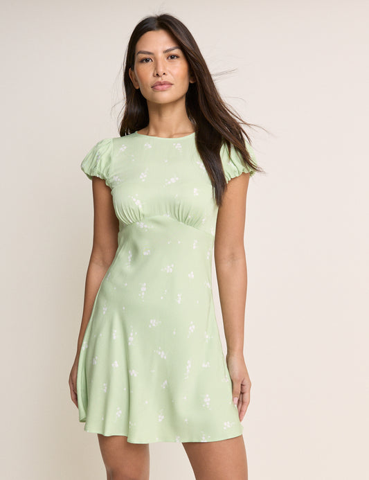 cheri mini dress green Green Cherry Print Maggie Mini Dress