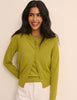 Chartreuse Green Crew Neck Cardigan