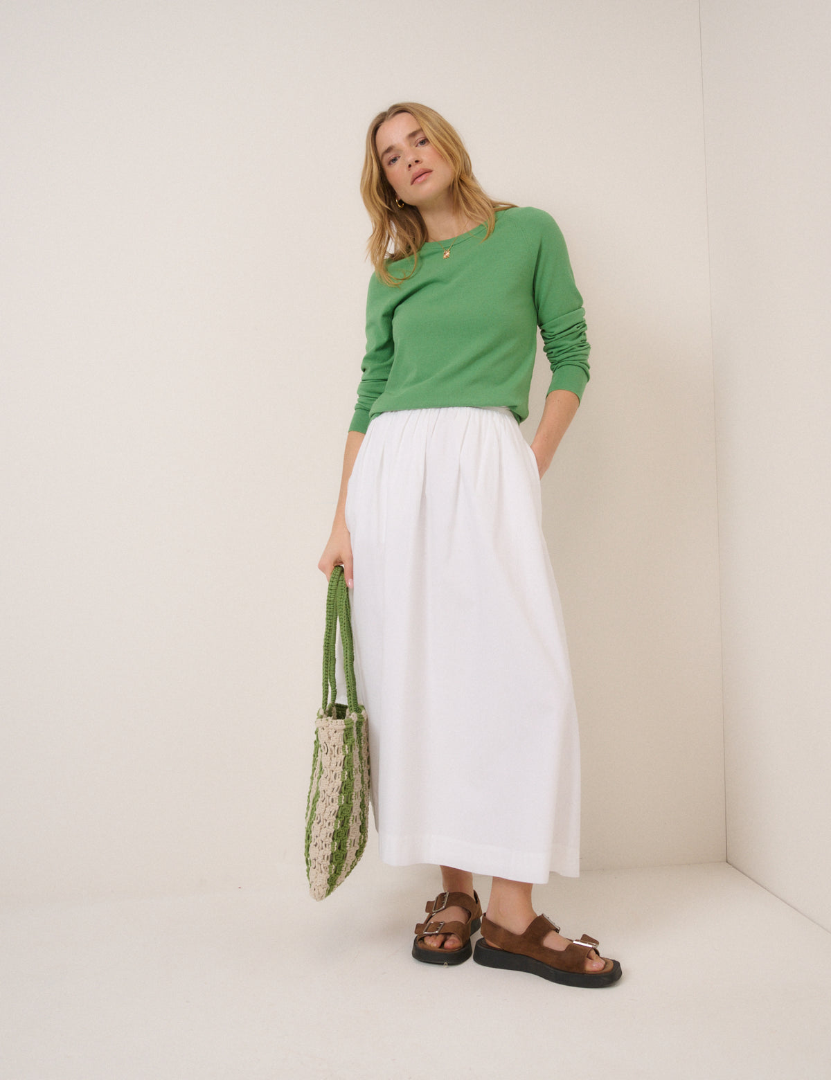 Green Crew Neck Jumper