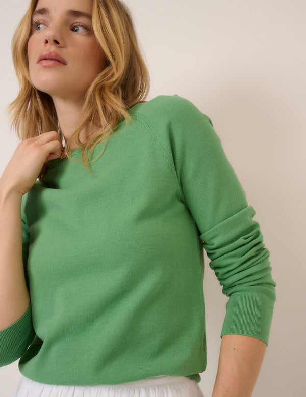 Green Crew Neck Jumper
