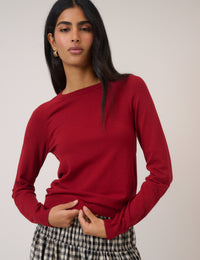 Red Crew Neck Jumper