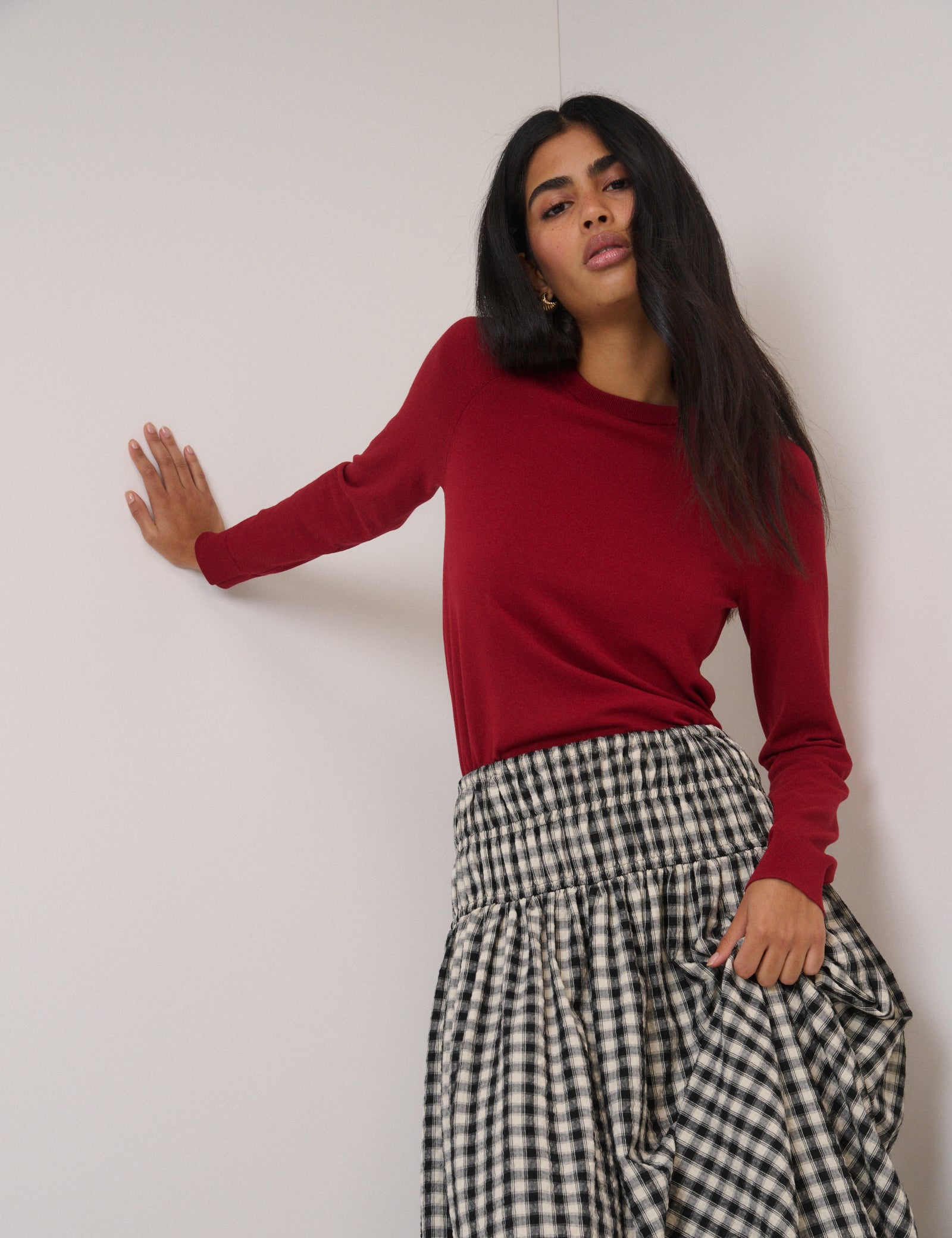 Red Crew Neck Jumper