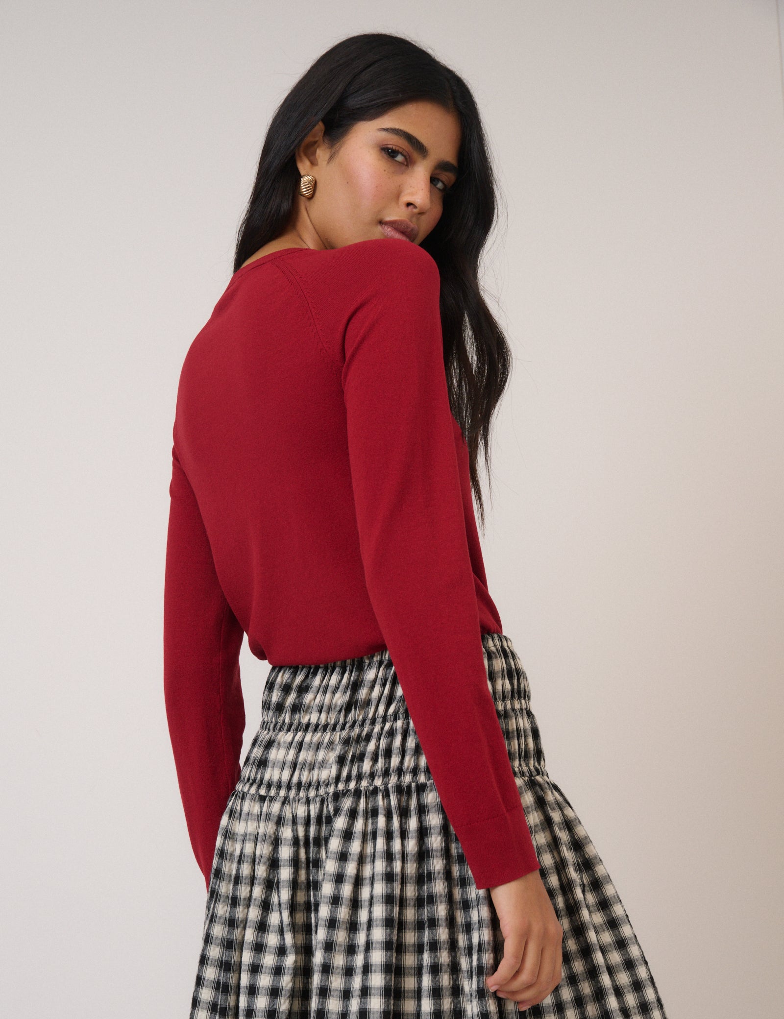 Red Crew Neck Jumper