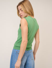 Green Crew Neck Vest