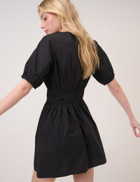 Black Puff Sleeve Madison Mini Dress