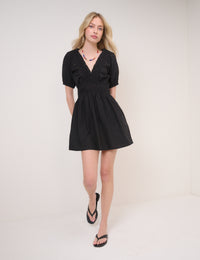 Black Puff Sleeve Madison Mini Dress