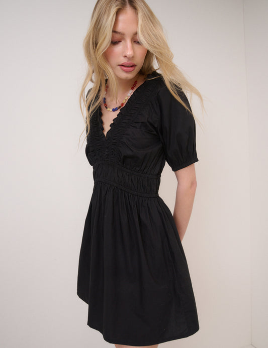 maddison mini dress Black Puff Sleeve Madison Mini Dress