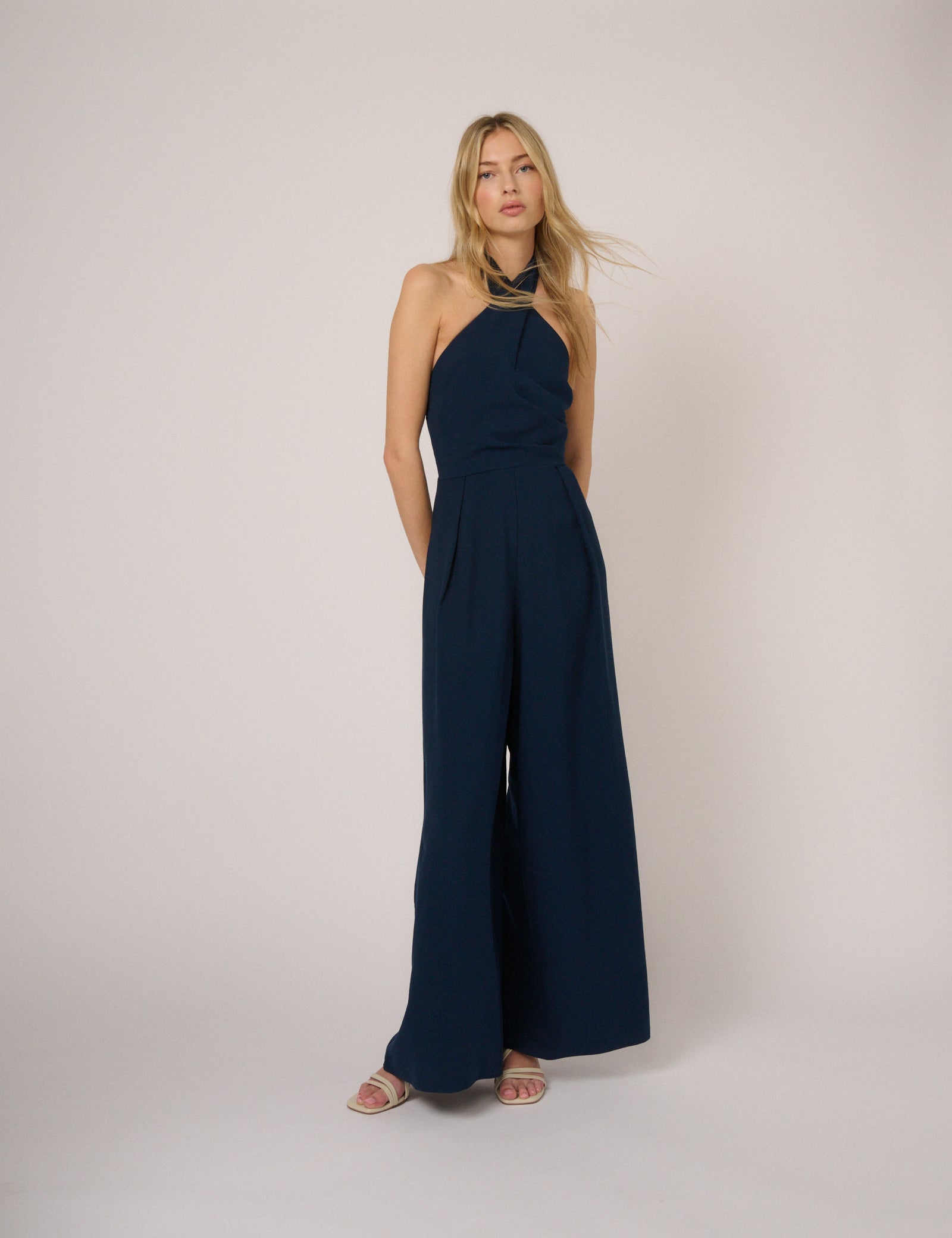 Navy Halterneck Shelby Jumpsuit