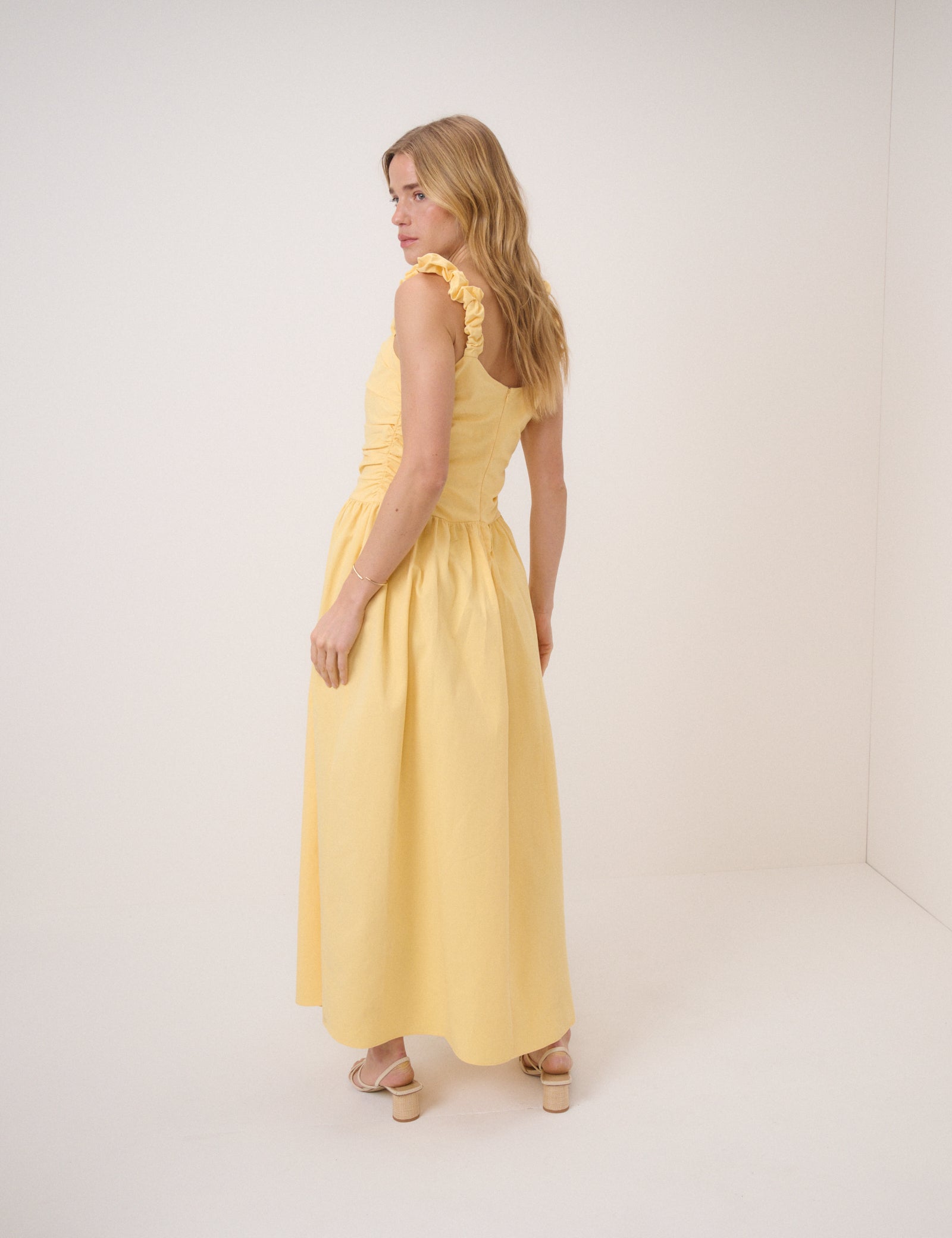 Butter Yellow Victoria Midi Dress Butter Yellow Victoria Midi Dress