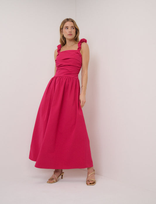 drop waist dress pink Square Neck Victoria Midaxi and bold colors for Style Code:WMN4435-01 Velvet Long Sleeve Beaded extendable vanity