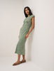 Green Polka Dot Willow Midi Dress