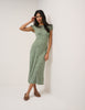 Green Polka Dot Willow Midi Dress
