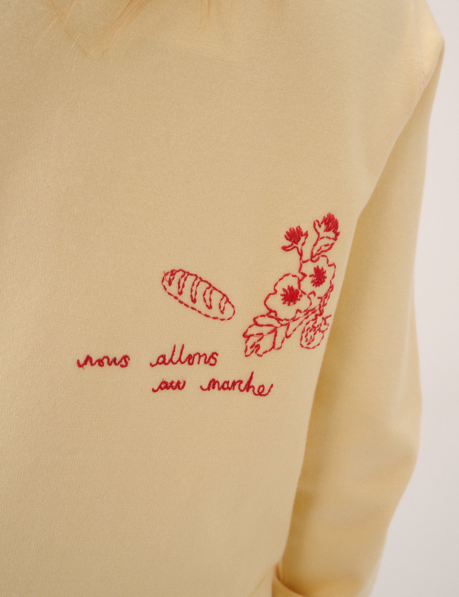 Butter Yellow Embroidered Placement Cardigan