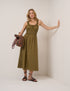 Green Sleeveless Ariel Midi Dress