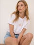 White Graphic Print Boxy T-Shirt