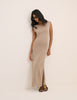 Beige Knitted Maxi Dress