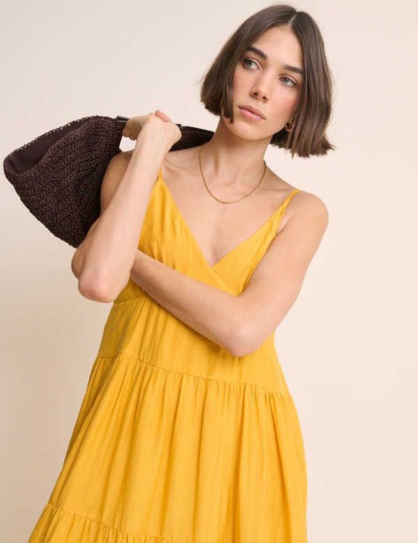 Yellow Tiered Thea Maxi Dress