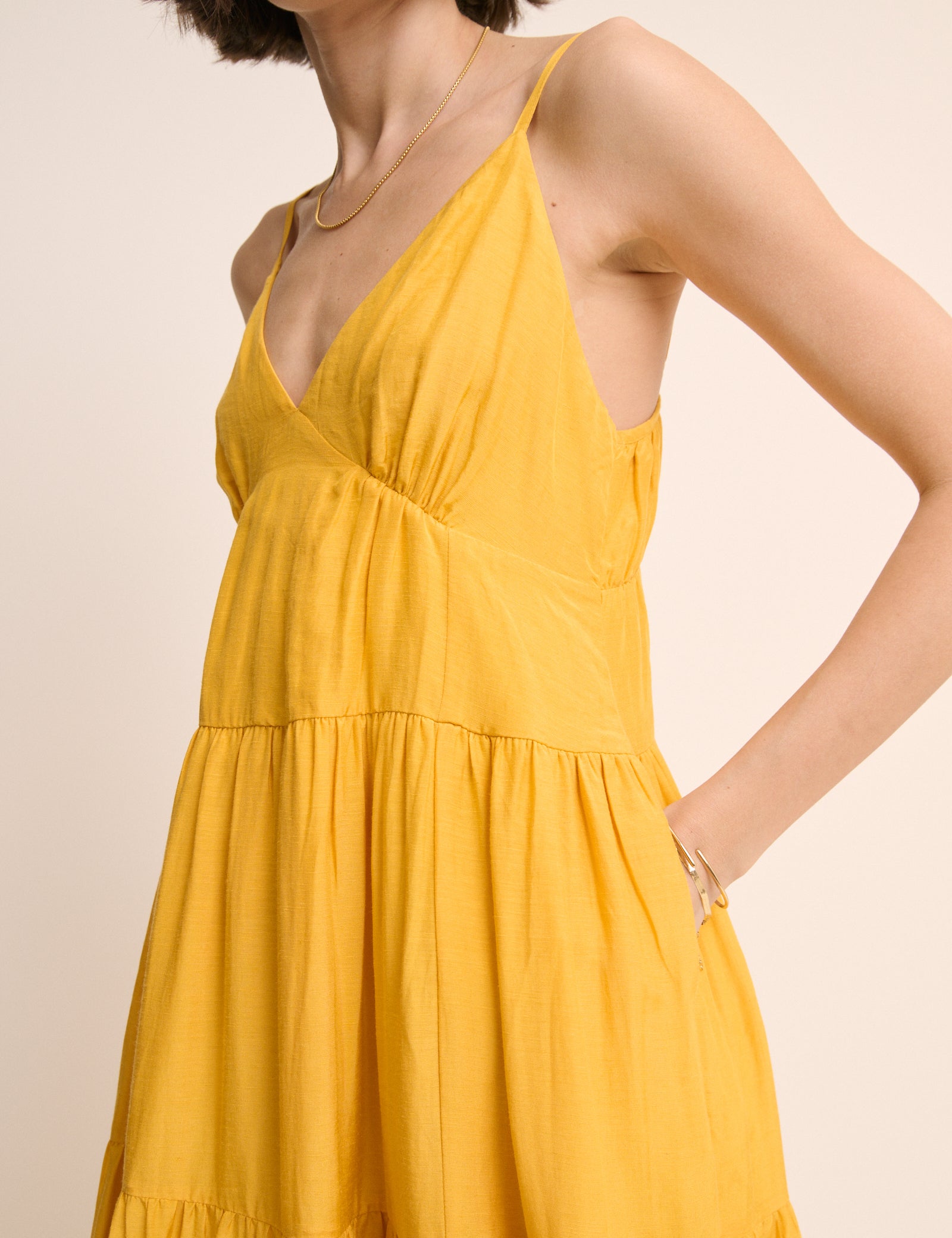 Yellow Tiered Thea Maxi Dress