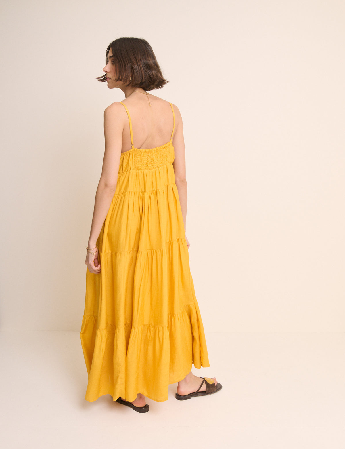 Yellow Tiered Thea Maxi Dress