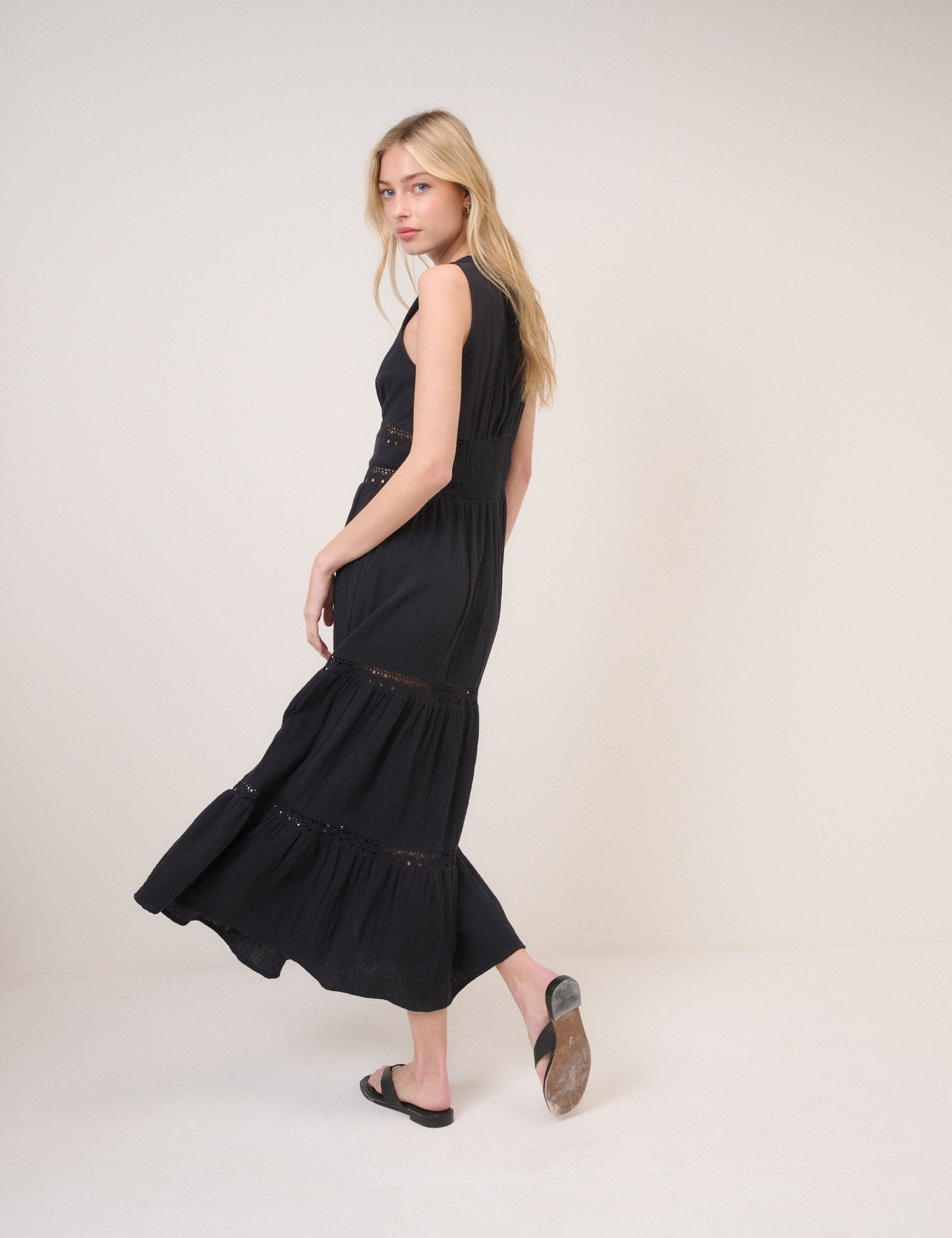 Black Wrena Midi Dress