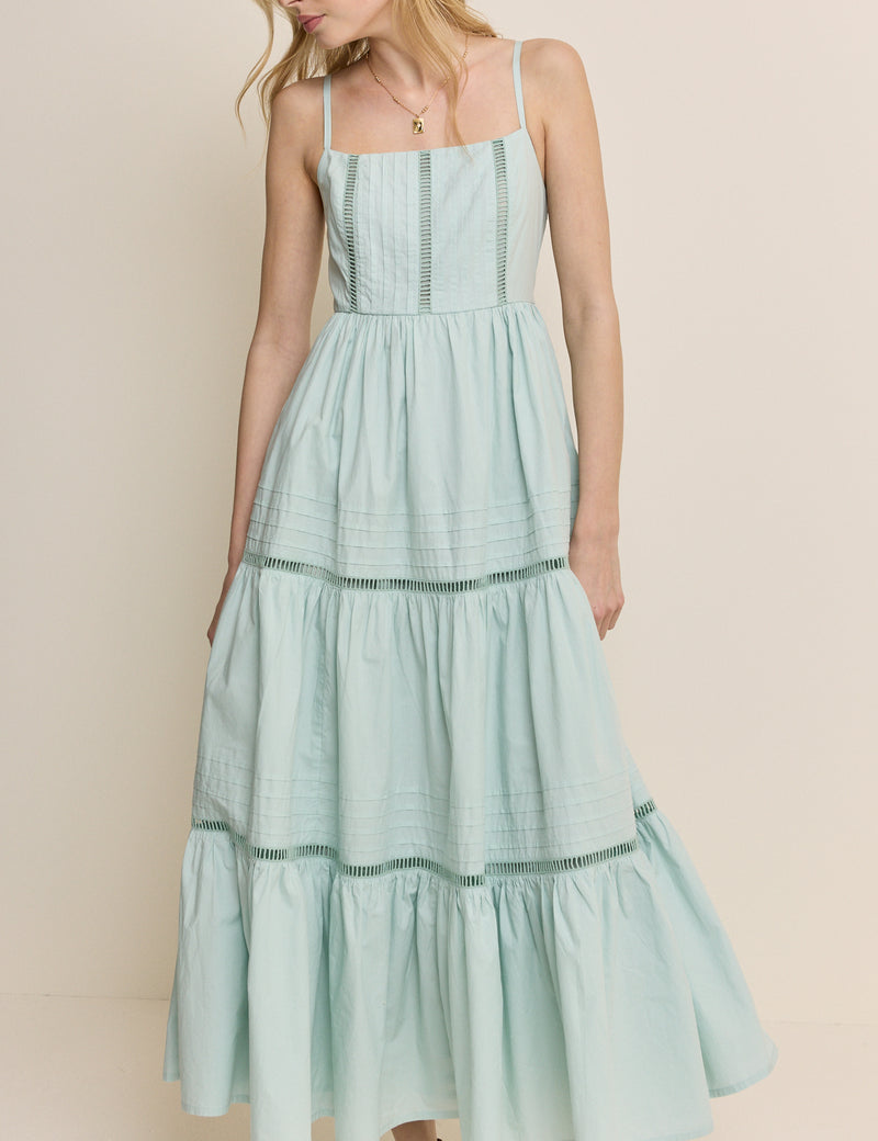 Mint Green Tiered Hayden Midi Dress