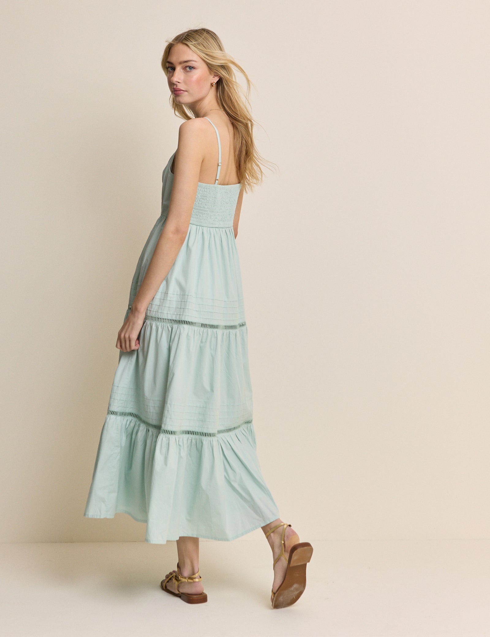 Mint Green Tiered Hayden Midi Dress