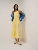 Butter Yellow Sleeveless Charlie Midi Dress