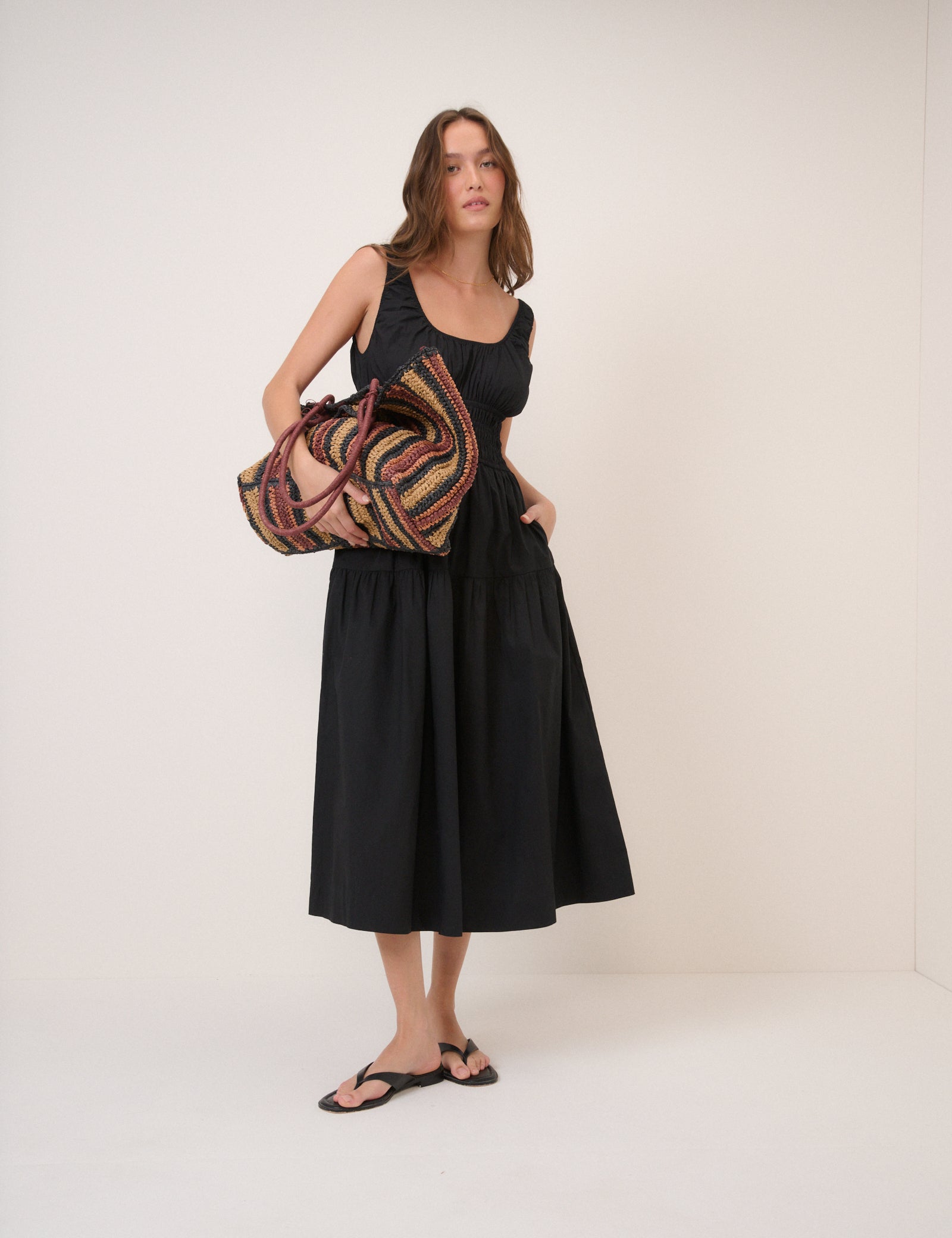 Black Juliette Midi Dress